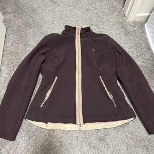 Nike Women's Brown and Cream Jacket